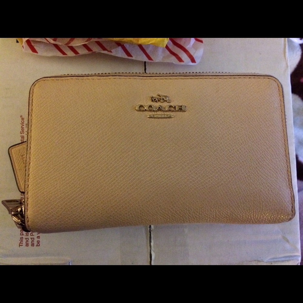 Double zip Coach wallet